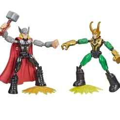 HASBRO Los Vengadores Bend and Flex Thor vs Loki- Figuras Y Figuras De Acción