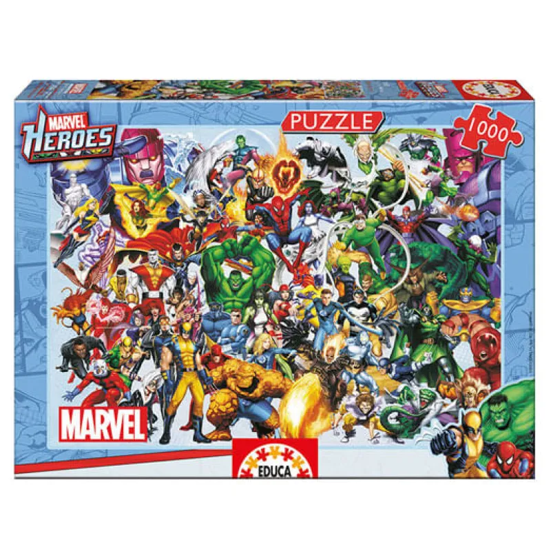 EDUCA Marvel|Puzzles Y Construcciones|Los Vengadores Puzzle 1000 Los Heroes de Marvel