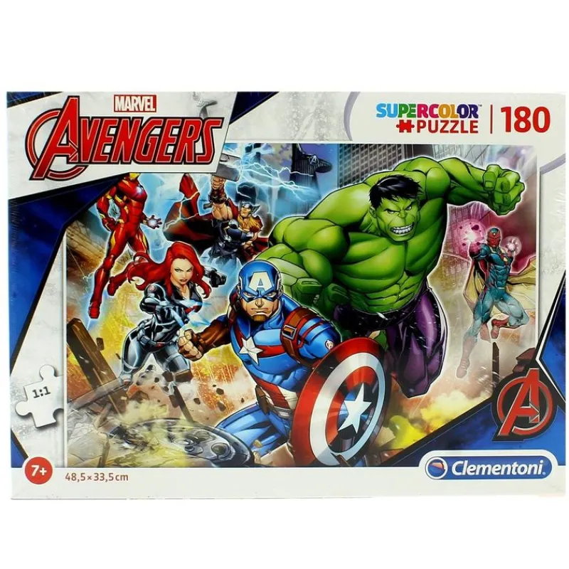 CLEMENTONI Marvel|Puzzles De 100 A 500 Piezas|Los Vengadores Puzzle 180 Piezas