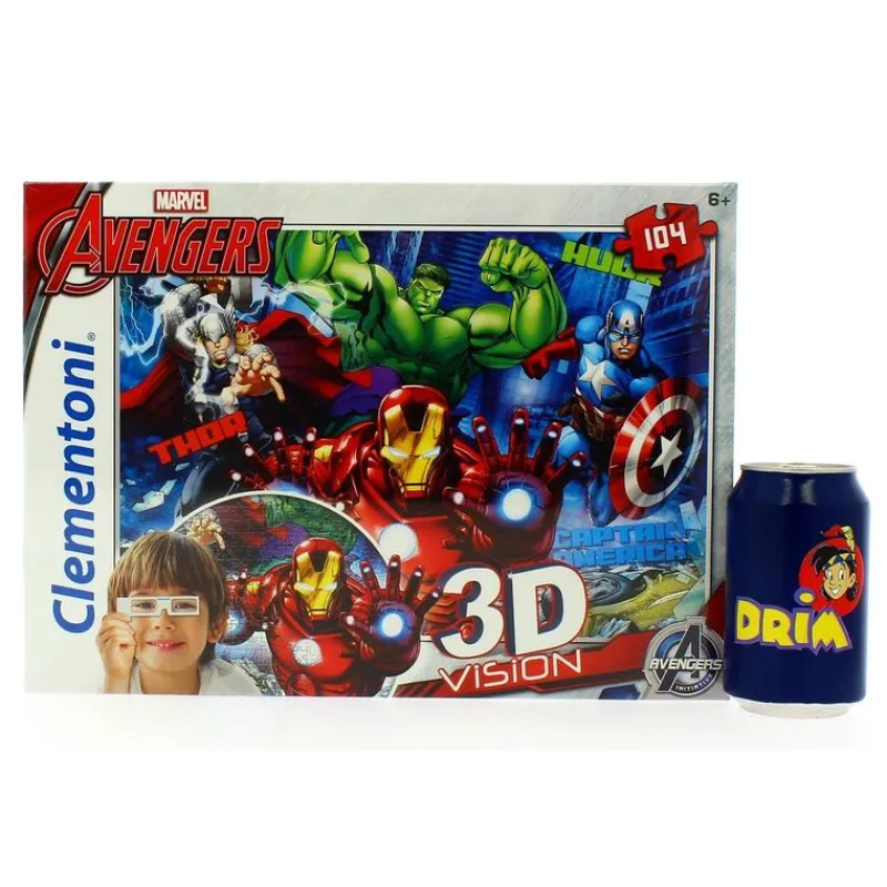 CLEMENTONI Puzzles De 100 A 500 Piezas|Marvel|Los Vengadores Puzzle 3D de 104 Piezas
