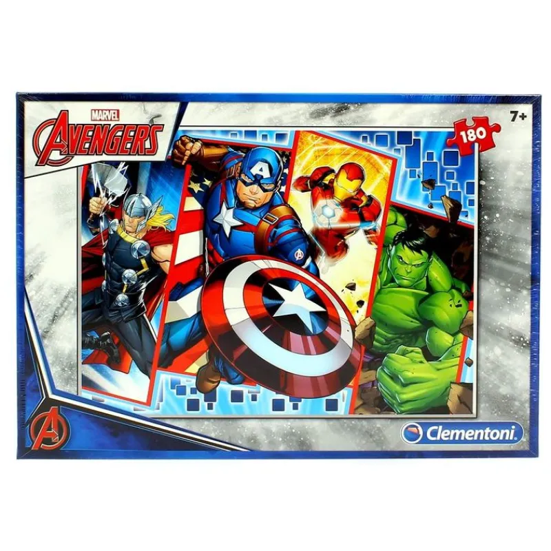 CLEMENTONI Marvel|Puzzles De 100 A 500 Piezas|Los Vengadores Puzzle de 180 Piezas