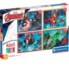 CLEMENTONI Los Vengadores Puzzle Evolutivo 4 en 1- Puzzles Y Construcciones