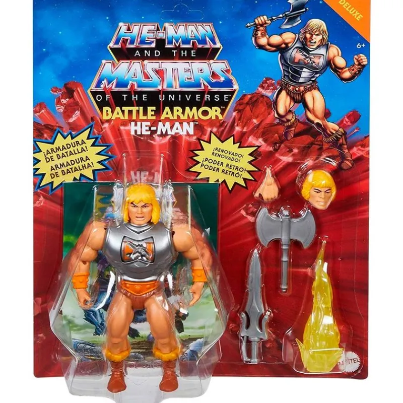 MATTEL Figuras Y Figuras De Acción|Masters del Universo Figura He-Man Deluxe