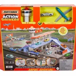 MATTEL Match Box Action Drivers Playset Aeropuerto- Vehículos, Trenes Y Parkings