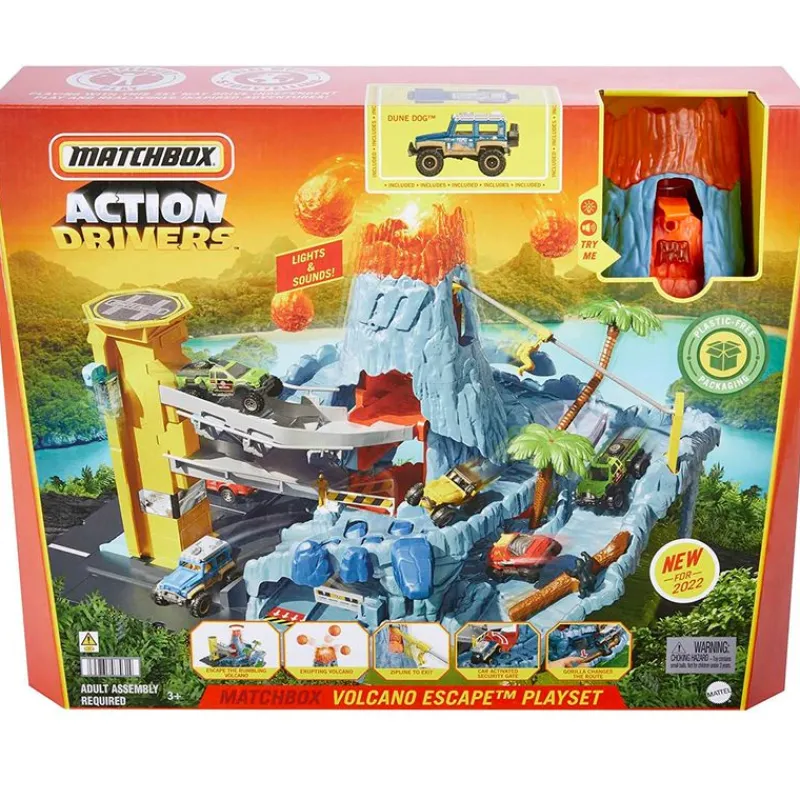 MATTEL Matchbox Action Drivers Huida Volcán- Vehículos, Trenes Y Parkings