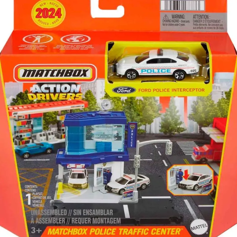 MATTEL Matchbox Action Drivers Playset Central de Tráfico- Vehículos, Trenes Y Parkings
