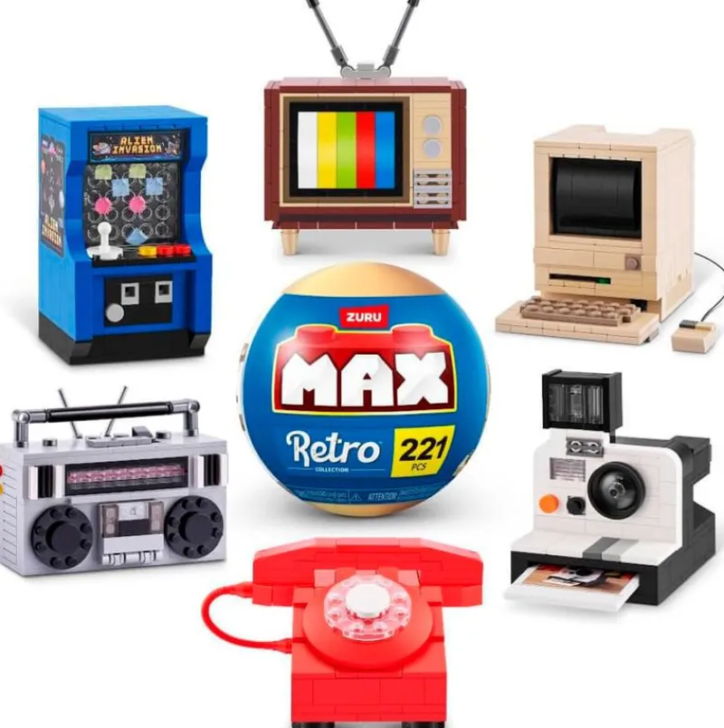 ZURU MAX Retro Bola Construcción Sorpresa- Manualidades