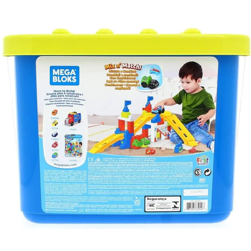 MEGABLOKS Puzzles Y Construcciones|Mega Bloks Garaje de Coches de Carreras