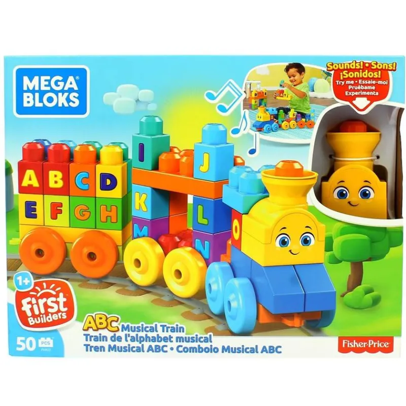 MEGABLOKS Mega Bloks Tren Musical ABC- Puzzles Y Construcciones
