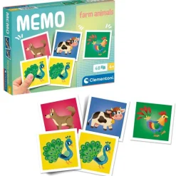 CLEMENTONI Juegos Y Juguetes Educativos|Memory Pocket Granja de Animales