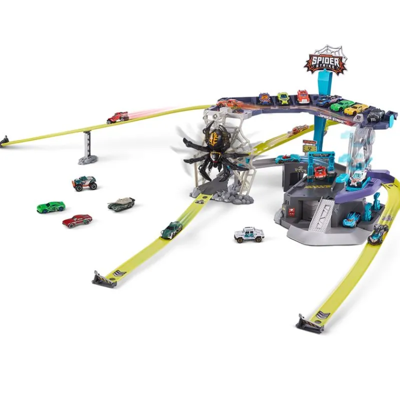 ZURU Vehículos, Trenes Y Parkings|Metal Machines Spider Strike Parking