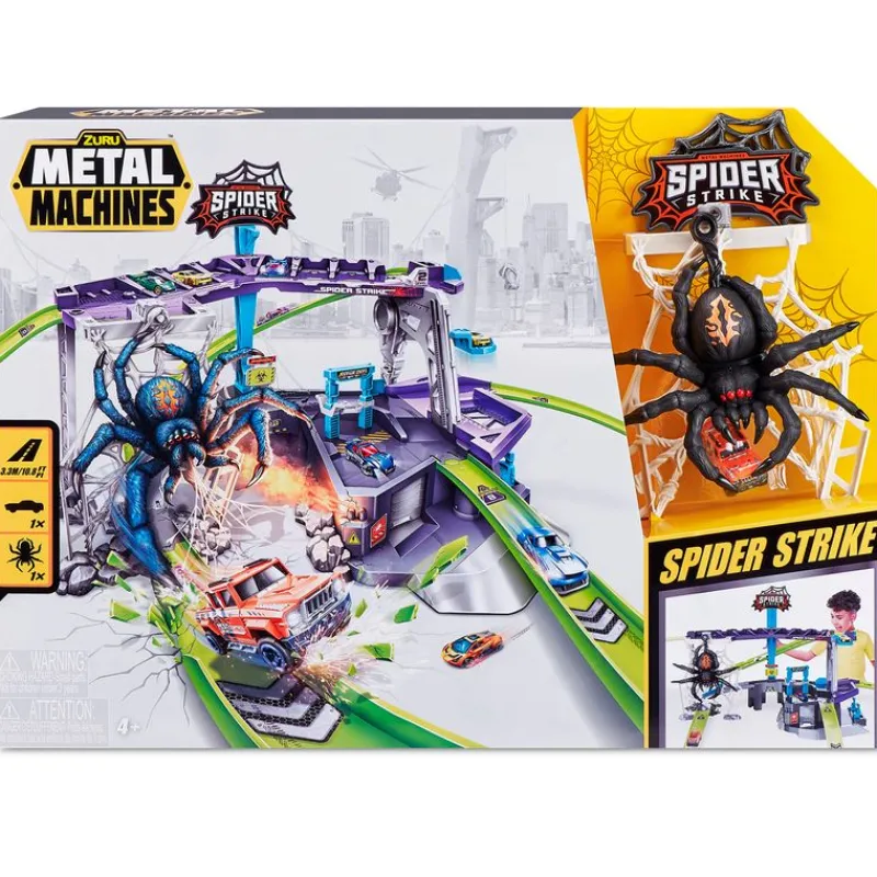 ZURU Vehículos, Trenes Y Parkings|Metal Machines Spider Strike Parking