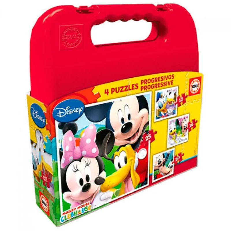 EDUCA Mickey Maleta Puzzle Progresivo- Puzzles Y Construcciones