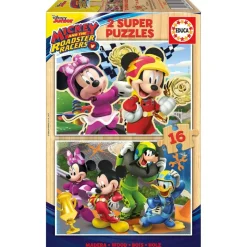 EDUCA Mickey y los Superpilotos Super Puzzles- Juegos De Madera