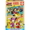EDUCA Juegos De Madera|Mickey y los Superpilotos Puzzle 2x50 piezas
