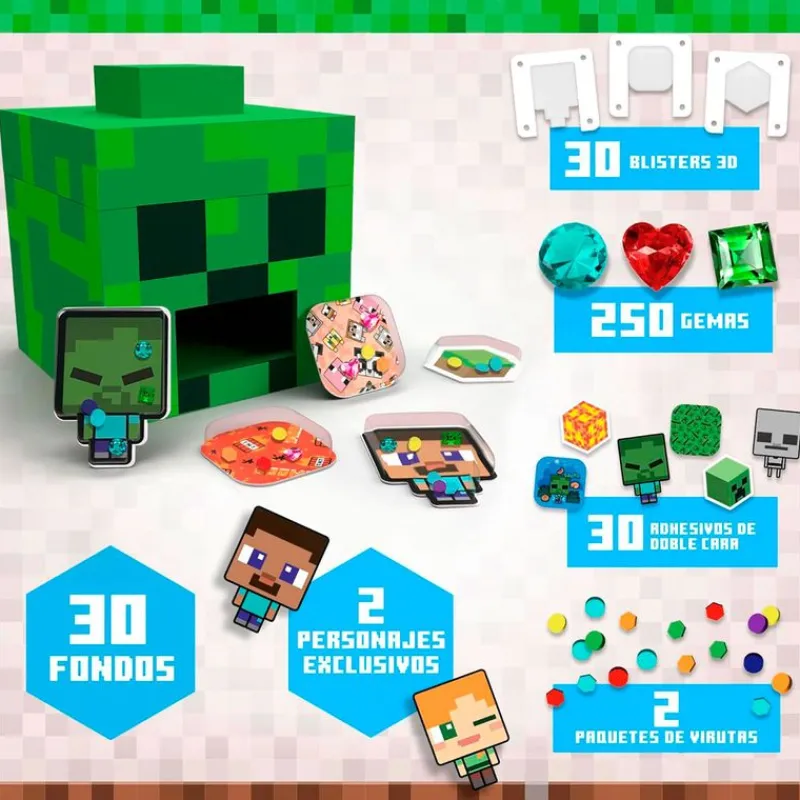 BIZAK Manualidades|Minecraft Crea tus Pegatinas 3D