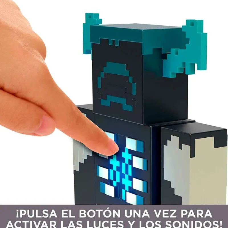 MATTEL Minecraft Criatura Warden Figura Luces Sonidos- Figuras Videojuegos|Figuras Y Figuras De Acción