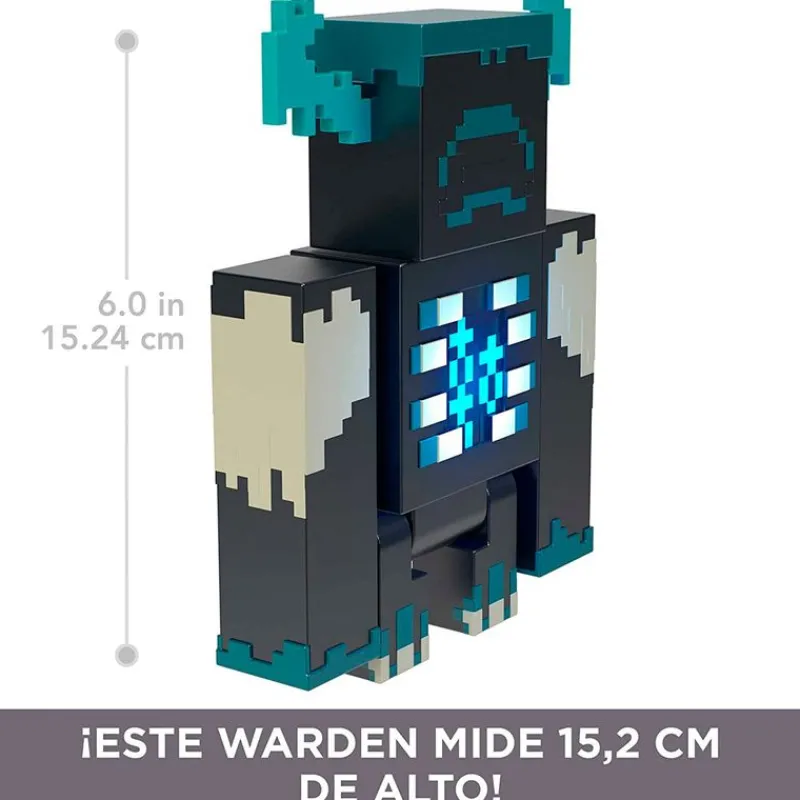 MATTEL Minecraft Criatura Warden Figura Luces Sonidos- Figuras Videojuegos|Figuras Y Figuras De Acción