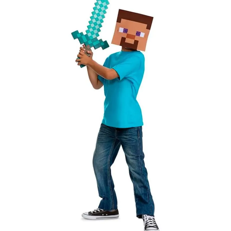 JAKKS PACIFIC Minecraft Espada + Máscara Steve- Juegos Y Juguetes De Imitación