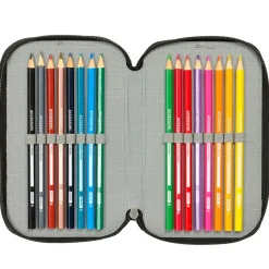 SAFTA Minecraft Estuche Triple- Escolar