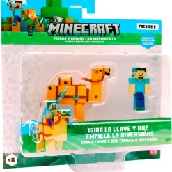 BIZAK Minecraft Figura + Animal con Movimiento Surtido- Figuras Y Figuras De Acción