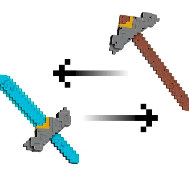 MATTEL Minecraft Haz Click y Cambia entre la Espada y el Pico- Otros Merchandising|Figuras Y Figuras De Acción