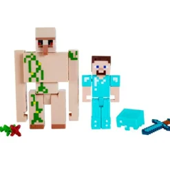 MATTEL Figuras Videojuegos|Figuras Y Figuras De Acción|Minecraft Pack 2 Figuras Surtidas