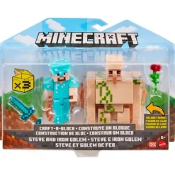 MATTEL Figuras Videojuegos|Figuras Y Figuras De Acción|Minecraft Pack 2 Figuras Surtidas