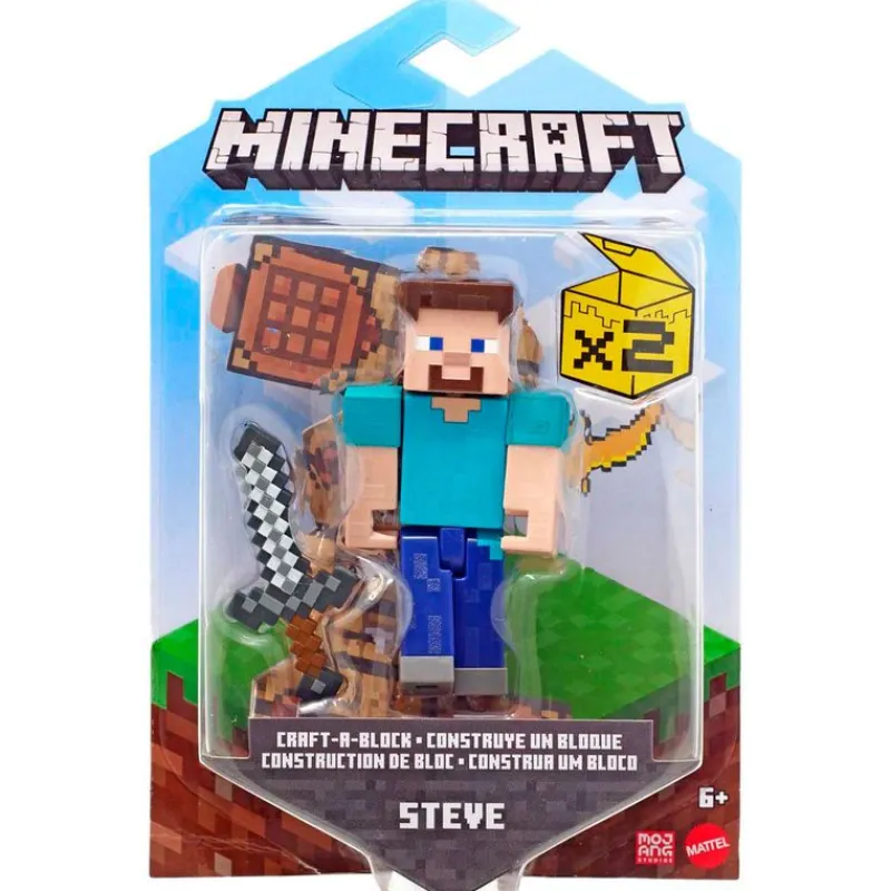 MATTEL Minecraft Pack Figura Articulada Surtida- Figuras Videojuegos|Figuras Y Figuras De Acción