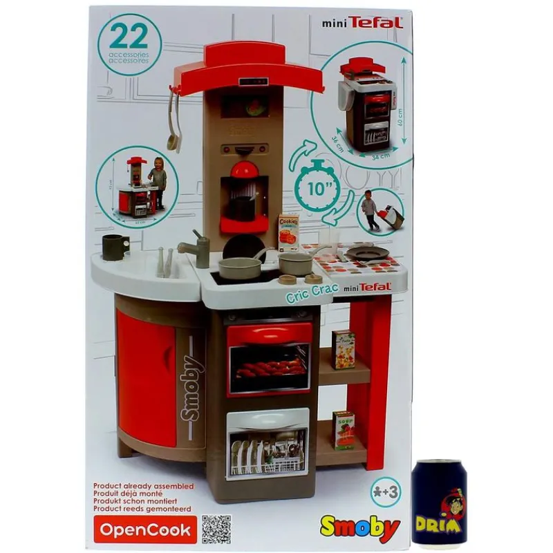 SMOBY Juegos Y Juguetes De Imitación|Mini Tefal Cocina Plegable Opencook