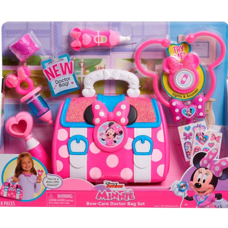 JUST PLAY Minnie Mouse Bolso Médico con Accesorios- Juegos Y Juguetes De Imitación