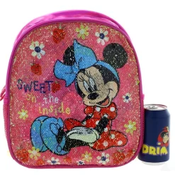 SELECCION DRIM Minnie Mouse Mochila Lentejuelas Reversible- Escolar