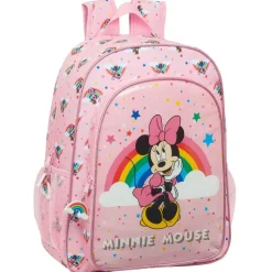 SAFTA Escolar|Minnie Mouse Rainbow Mochila Adaptable