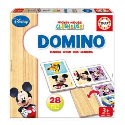 EDUCA Juegos Y Juguetes Educativos|Juegos De Mesa|Minnie/Mickey Domino 28 Piezas