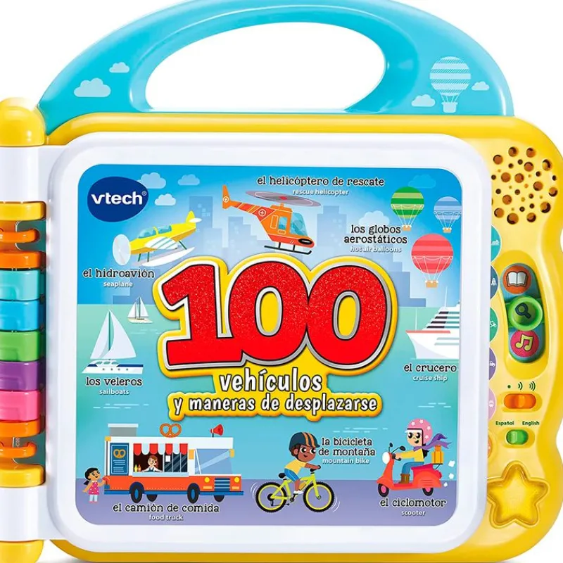 VTECH Juegos Y Juguetes Educativos|Primera Infancia Y Preescolar|Mis Primeras 100 Palabras Bilingüe Vehículos