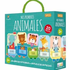 SELECCION DRIM Juegos Y Juguetes Educativos|Puzzles Y Construcciones|Mis Primeros Animales Puzzle + Libro