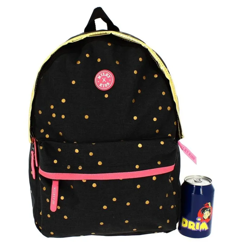 SELECCION DRIM Mochila Milky Kiss We Negra- Escolar