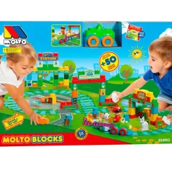MOLTO Vehículos, Trenes Y Parkings|Blocks Tren + Tapiz