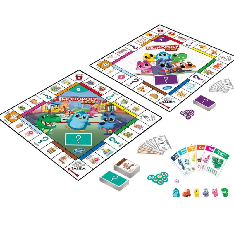 HASBRO Monopoly Junior 2 Juegos en 1- Juegos Y Juguetes Educativos|Juegos De Mesa