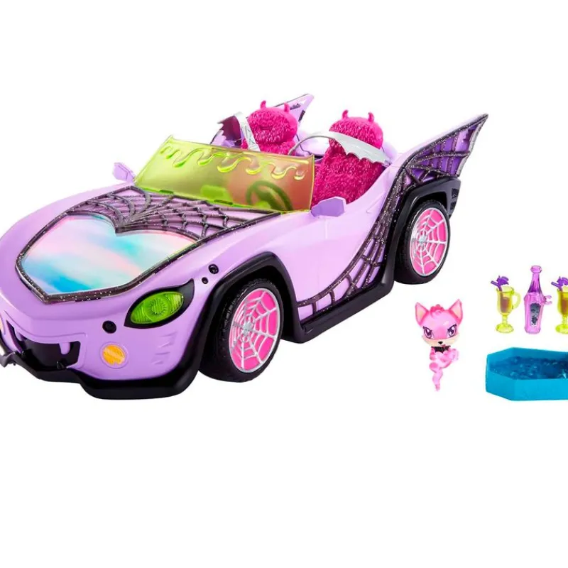 MATTEL Monster High Coche Ghoul Mobile- Halloween|Muñecas