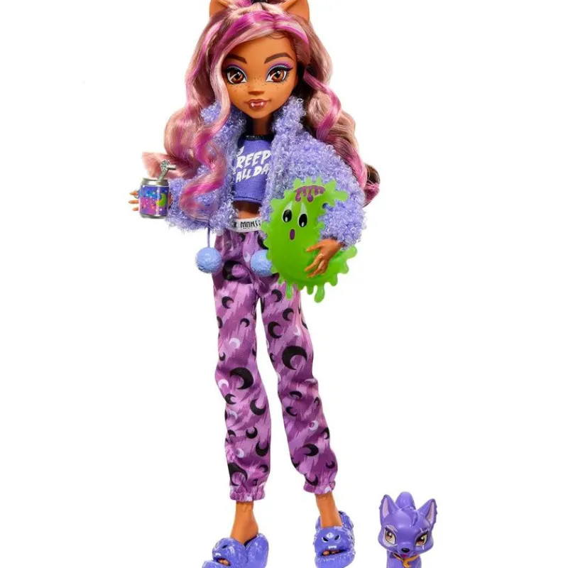 MATTEL Monster High Creepover Party Muñeca Clawdeen- Monster High Colección|Halloween