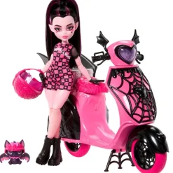 MATTEL Monster High Colección|Muñecas|Monster High Draculaura Moto Vampiritástica