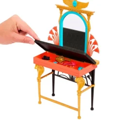 MATTEL Monster High Muñeca Cleo De Nile con Tocador y Accesorios- Monster High Colección|Halloween