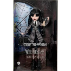 MATTEL Monster High Muñeca Miércoles Addams Uniforme- Monster High Colección|Muñecas