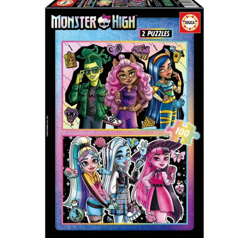 EDUCA Monster High Puzzle 2x100 Piezas- Halloween