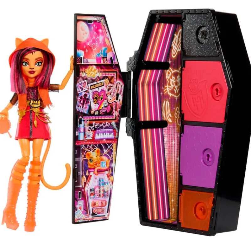 MATTEL Monster High Colección|Halloween|Monster High Skulltimate Secrets Neon Toralei