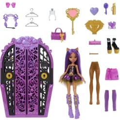 MATTEL Monster High Skulltimate Secrets S4 Clawdeen- Monster High Colección|Halloween