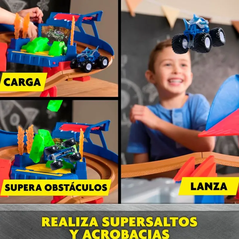 SPIN MASTER Vehículos, Trenes Y Parkings|Monster Jam Supercharge Speedway Pista Vehículos