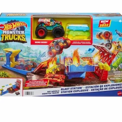 MATTEL Vehículos, Trenes Y Parkings|Monster Truck Estación de Explosiones