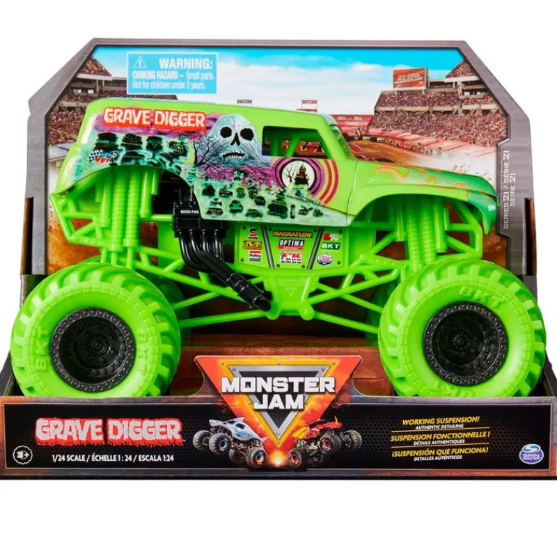 SPIN MASTER Vehículos, Trenes Y Parkings|Monster Truck Grave Digger Escala 1:24